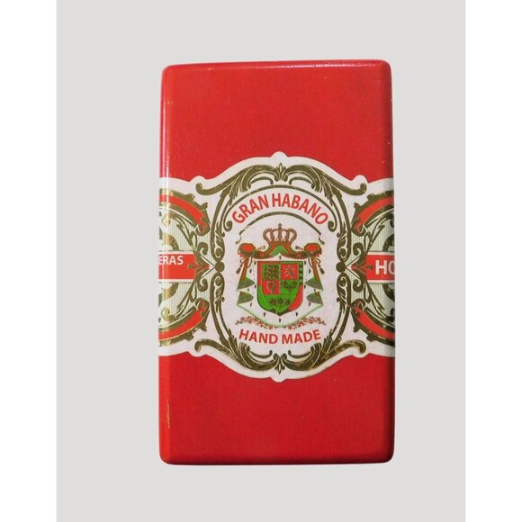 Gran Habano Red Wooden Cigar Box Corojo #5 Handmade In Honduras - Picture 1 of 9